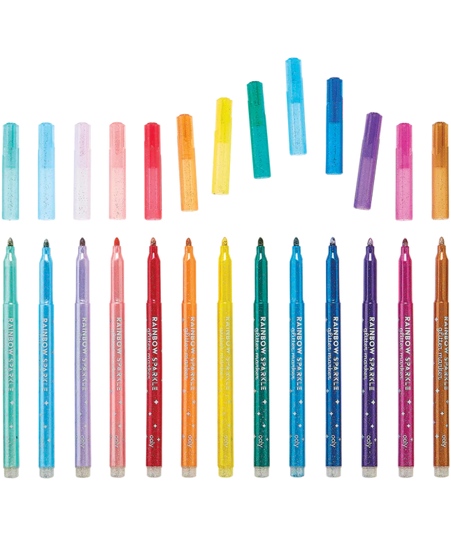 Set de 15 Marcadores - Rainbow Sparkle Glitter