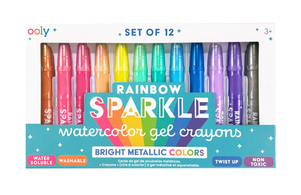 Set de 12 Crayones Gel Acuarela - Rainbow Sparkle Metallic