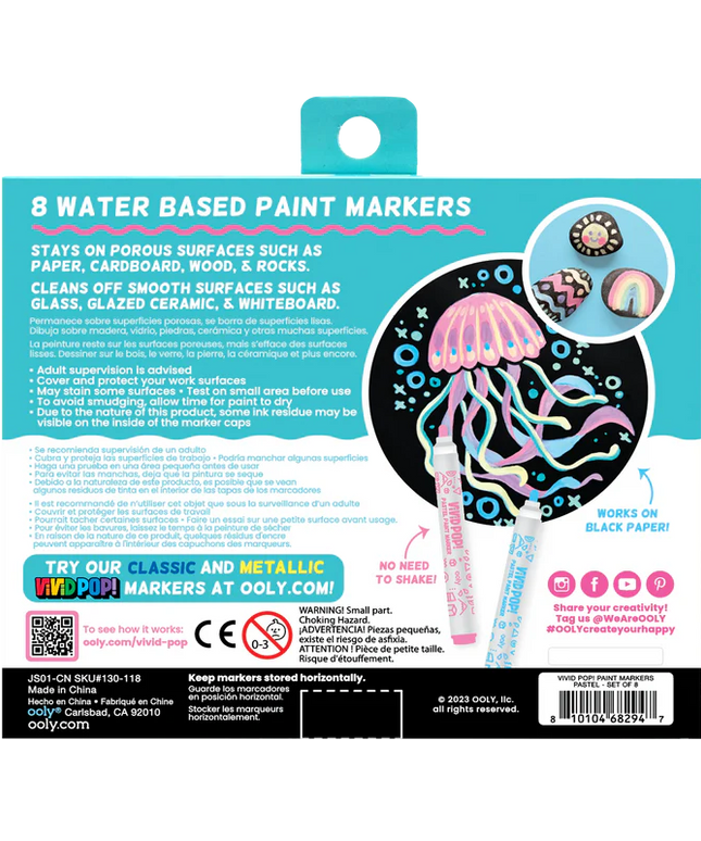 Set de 8 Marcadores Vivid Pod - Colores Pasteles