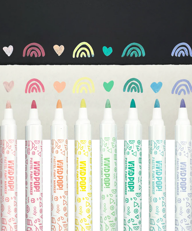 Set de 8 Marcadores Vivid Pod - Colores Pasteles