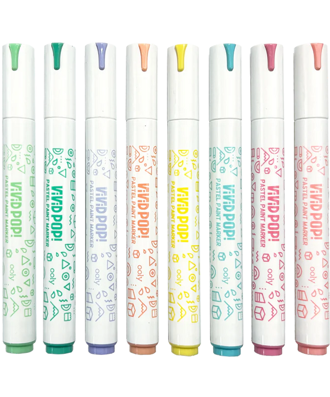 Set de 8 Marcadores Vivid Pod - Colores Pasteles