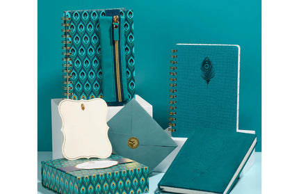 Cuaderno TD Anillado y Pen Loop - Peacock Turquesa