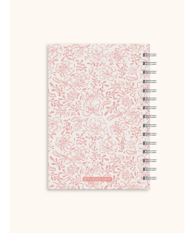 Cuaderno TD Anillado y Pen Loop - Flores Rosadas