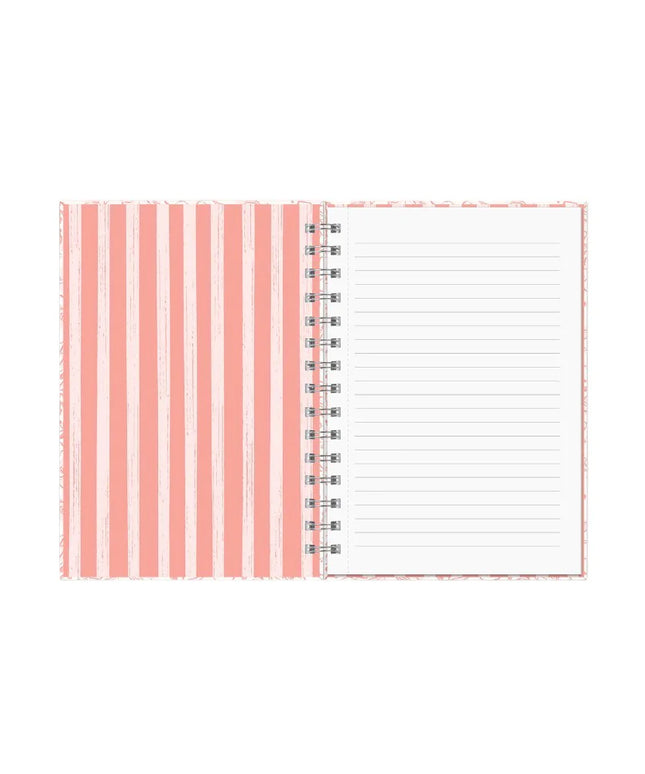 Cuaderno TD Anillado y Pen Loop - Flores Rosadas