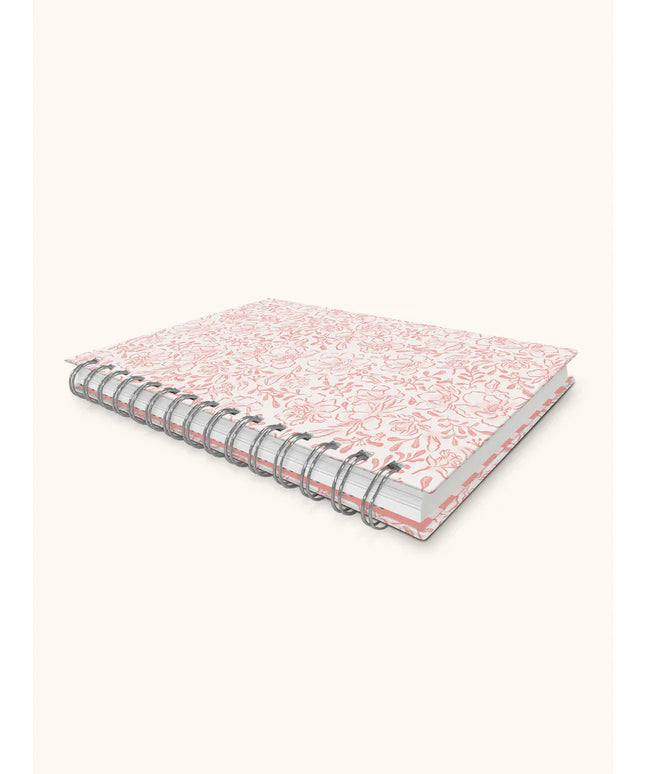 Cuaderno TD Anillado y Pen Loop - Flores Rosadas