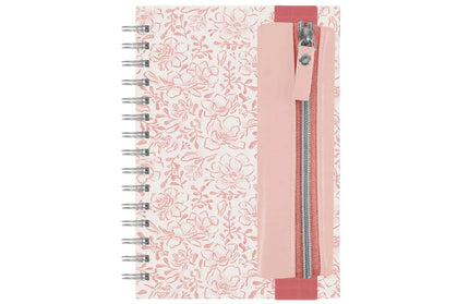 Cuaderno TD Anillado y Pen Loop - Flores Rosadas