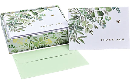 Caja Tarjetas y Sobres Eucalipto