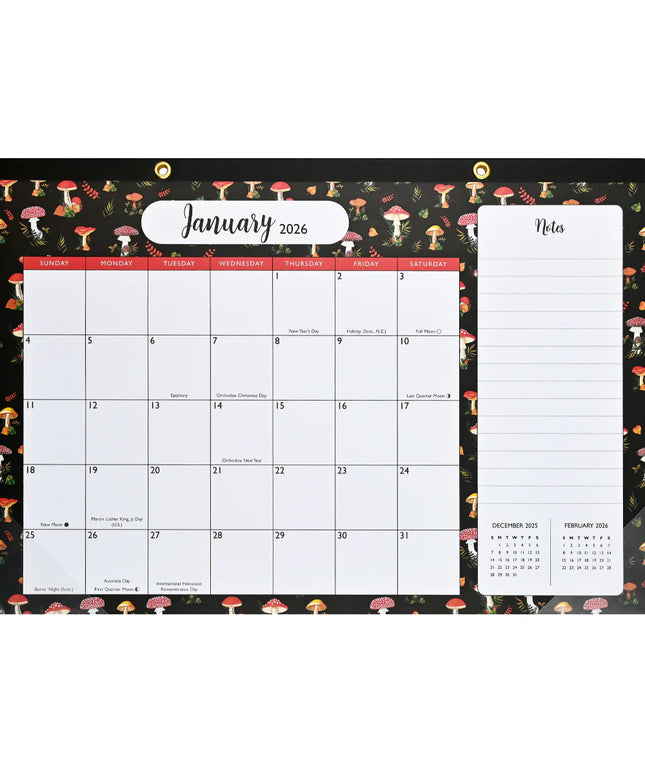Calendario 2026 12M - Mushrooms