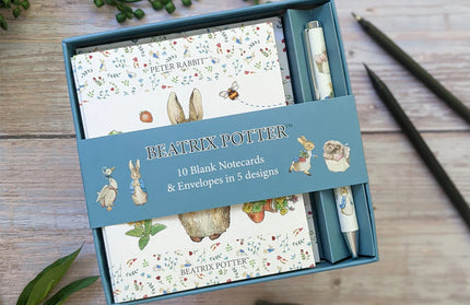 Tarjeta de Notas y Bolígrafo en Caja de Regalo Peter Rabbit