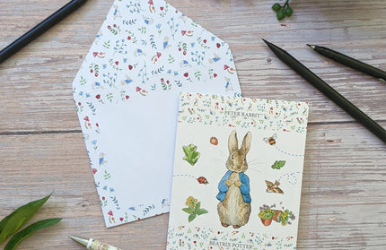 Tarjeta de Notas y Bolígrafo en Caja de Regalo Peter Rabbit