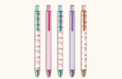 Set 5 Lapices Gel - Leopardo