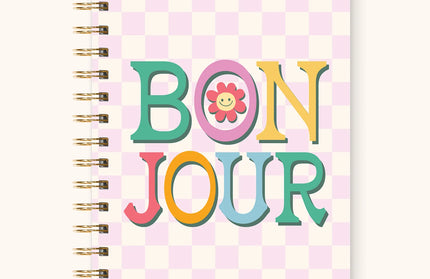 Cuaderno Anillado Mediano TD - Bonjour