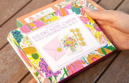 Tarjetas de notas con sellos de cera - Garden Splash