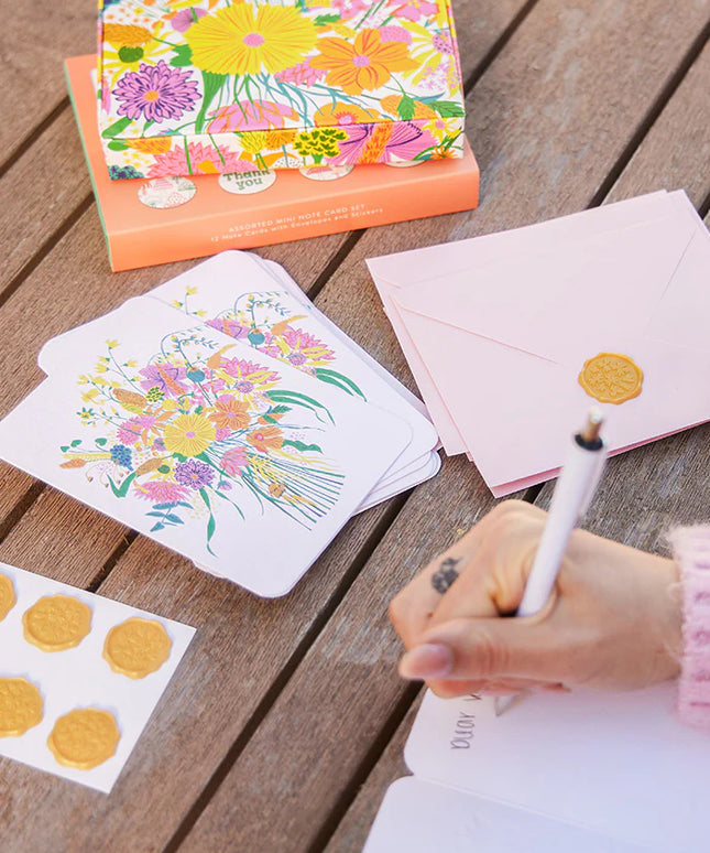 Tarjetas de notas con sellos de cera - Garden Splash