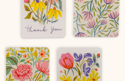 Set 12 Tarjetas con Sobres y Stickers - Springtime Blooms