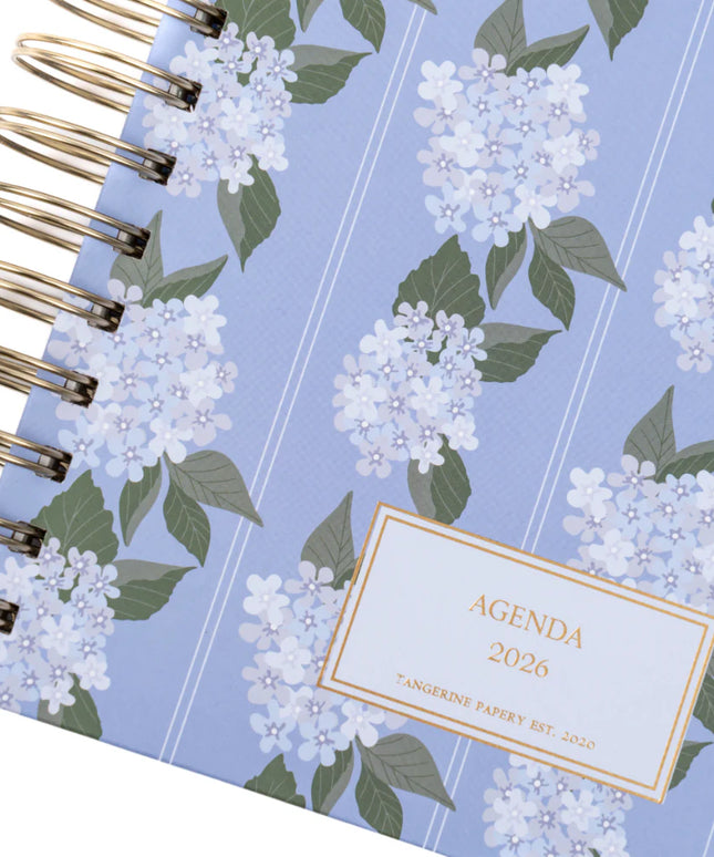 Agenda 2026 Anillada Mediana Sem Vista 12M - Azul Floral