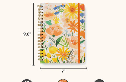 Planificador sin Fecha Tri-Tab - Bold Blossoms