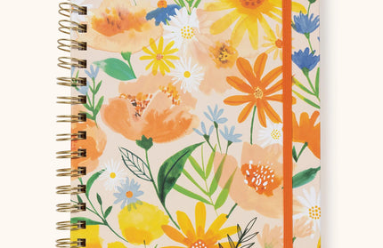 Planificador sin Fecha Tri-Tab - Bold Blossoms
