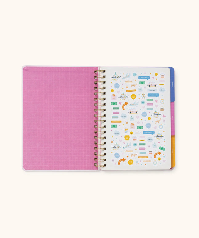 Planificador sin Fecha Tri-Tab - Faire Flowers