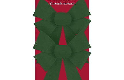 Set 2 Cintas Regalo Terciopelo Navidad - Verde
