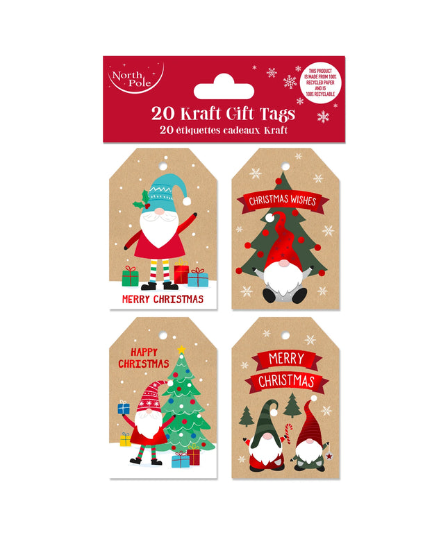 Etiquetas para Regalo Navidad Kraft - Gonk