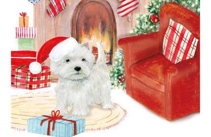 Caja 12 Tarjetas con Sobre Navidad- Westie
