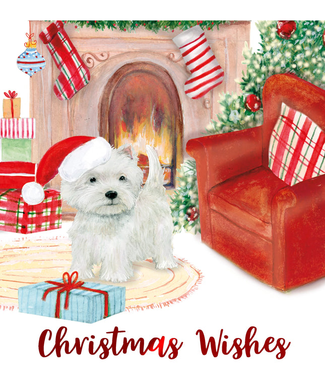 Caja 12 Tarjetas con Sobre Navidad- Westie