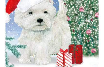 Caja 12 Tarjetas con Sobre Navidad- Westie