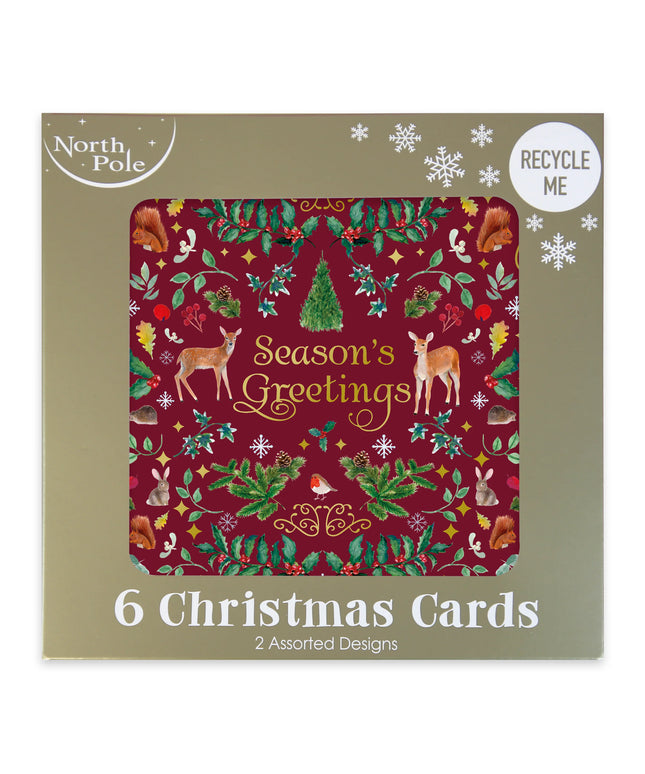 Caja 12 Tarjetas con Sobre Navidad - Bosque Navideño