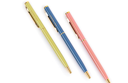 Set 2 Bolígrafos Tinta Azul y Negra - Floral Azul