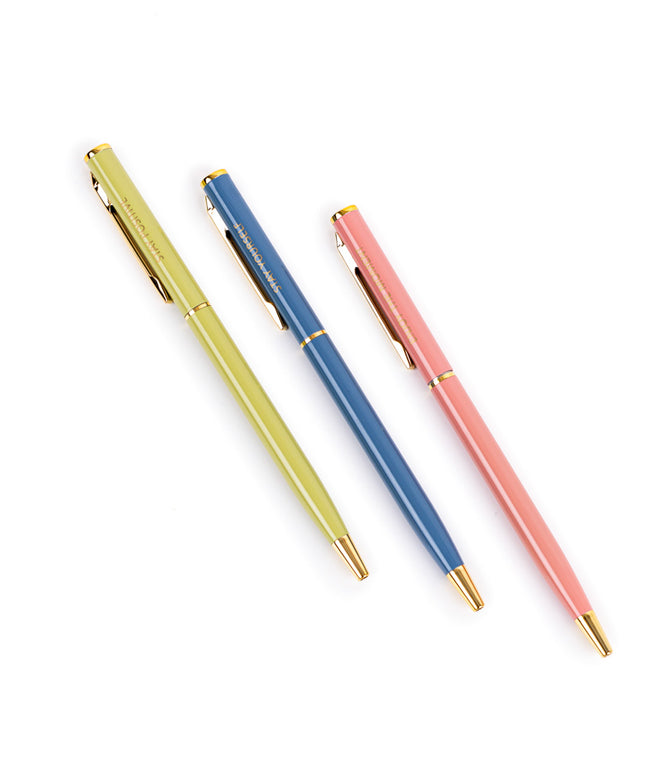 Set 2 Bolígrafos Tinta Azul y Negra - Floral Azul