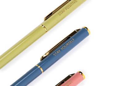 Set 2 Bolígrafos Tinta Azul y Negra - Floral Azul