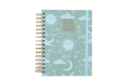 Agenda 2026 Anillada Mediana Vista Diaria 12M - Turquesa