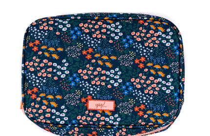 Estuche con Separadores Flores Azul