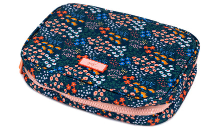 Estuche con Separadores Flores Azul