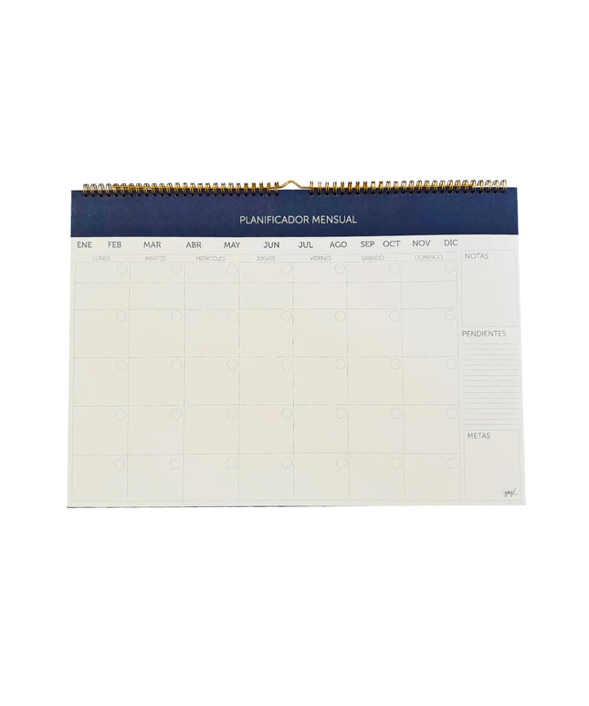 Planificador Mensual - Azul