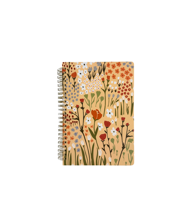 Cuaderno Mediano Cuadriculado - Flores
