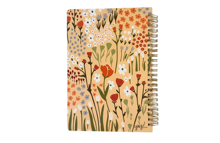 Cuaderno Mediano Cuadriculado - Flores