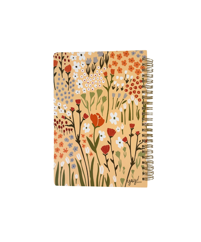 Cuaderno Mediano Cuadriculado - Flores