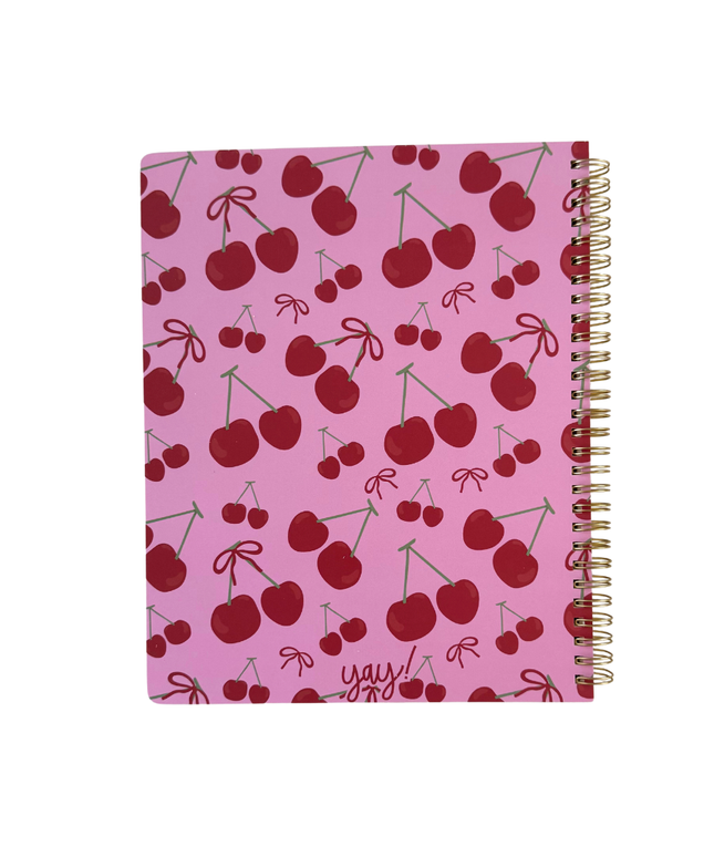 Cuaderno Grande Cuadriculado - Cerezas