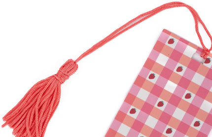 Marcapáginas - Flores y Frutillas Rosa