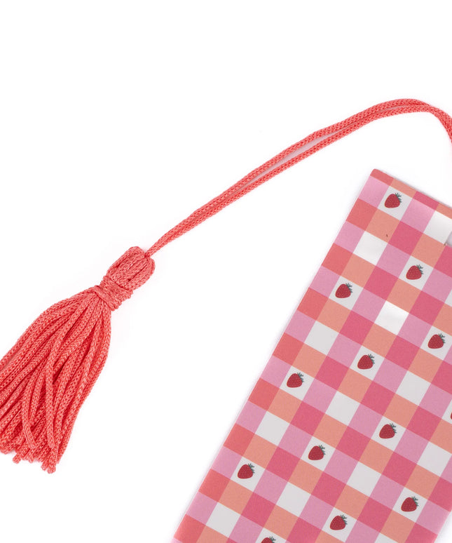 Marcapáginas - Flores y Frutillas Rosa