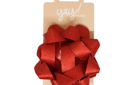 Cinta Regalo Grande Glitter Roja