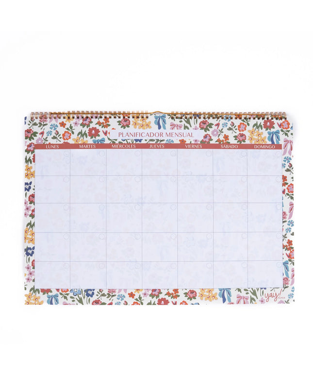 Planificador Mensual - Flores
