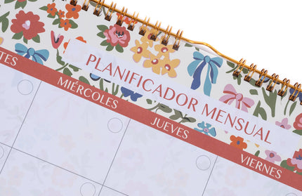 Planificador Mensual - Flores