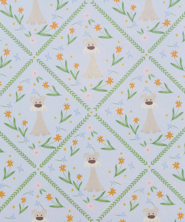 Cuaderno Mediano Cuadriculado - Perro Floral