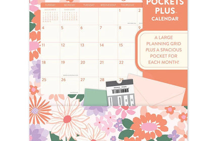 Calendario 2026 12M Con Bolsillos - Secret Garden