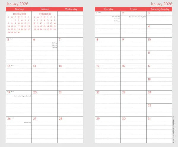 Agenda 2026 Bolsillo Mensual 24M - Fun Pattern