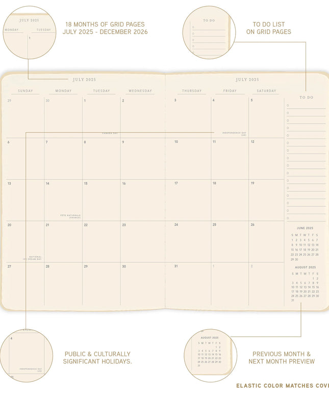 Agenda 2026 18M Semanal A4 Apollo - Plateado