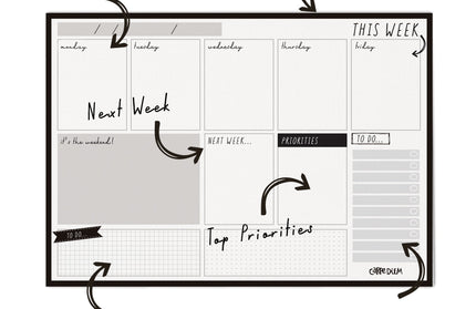 Planificador Semanal Negro